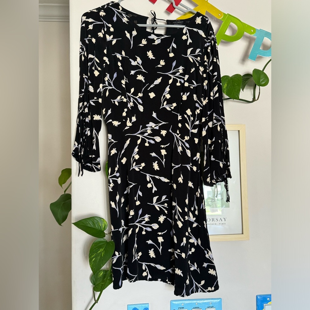 Lucky Brand floral black dress